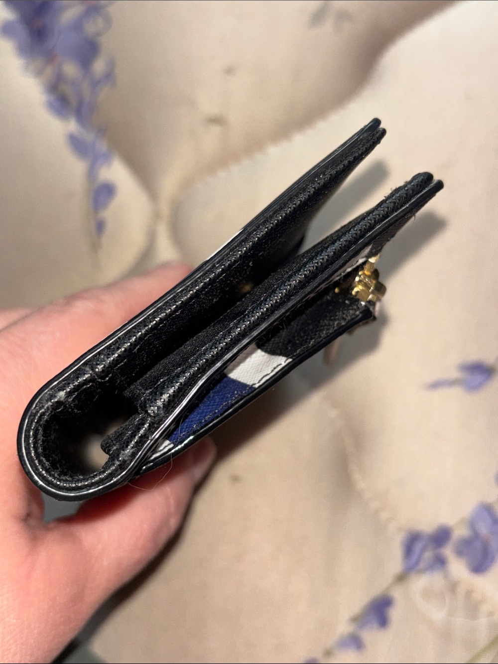 Kate Spade Striped Leather Continental Wallet Women’s Authentic - Picture 5 of 13